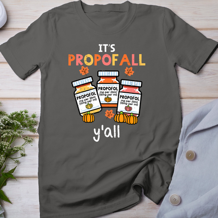 Thanksgiving Icu Nurse Propofol Fall Scrub Top Women Men T-Shirt