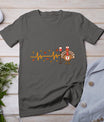 Thanksgiving Nurse Heartbeat Turkey Fall Scrub Top Women Men T-Shirt