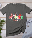 Nurse Christmas Stethoscope Nurses Xmas Scrub Top Women T-Shirt