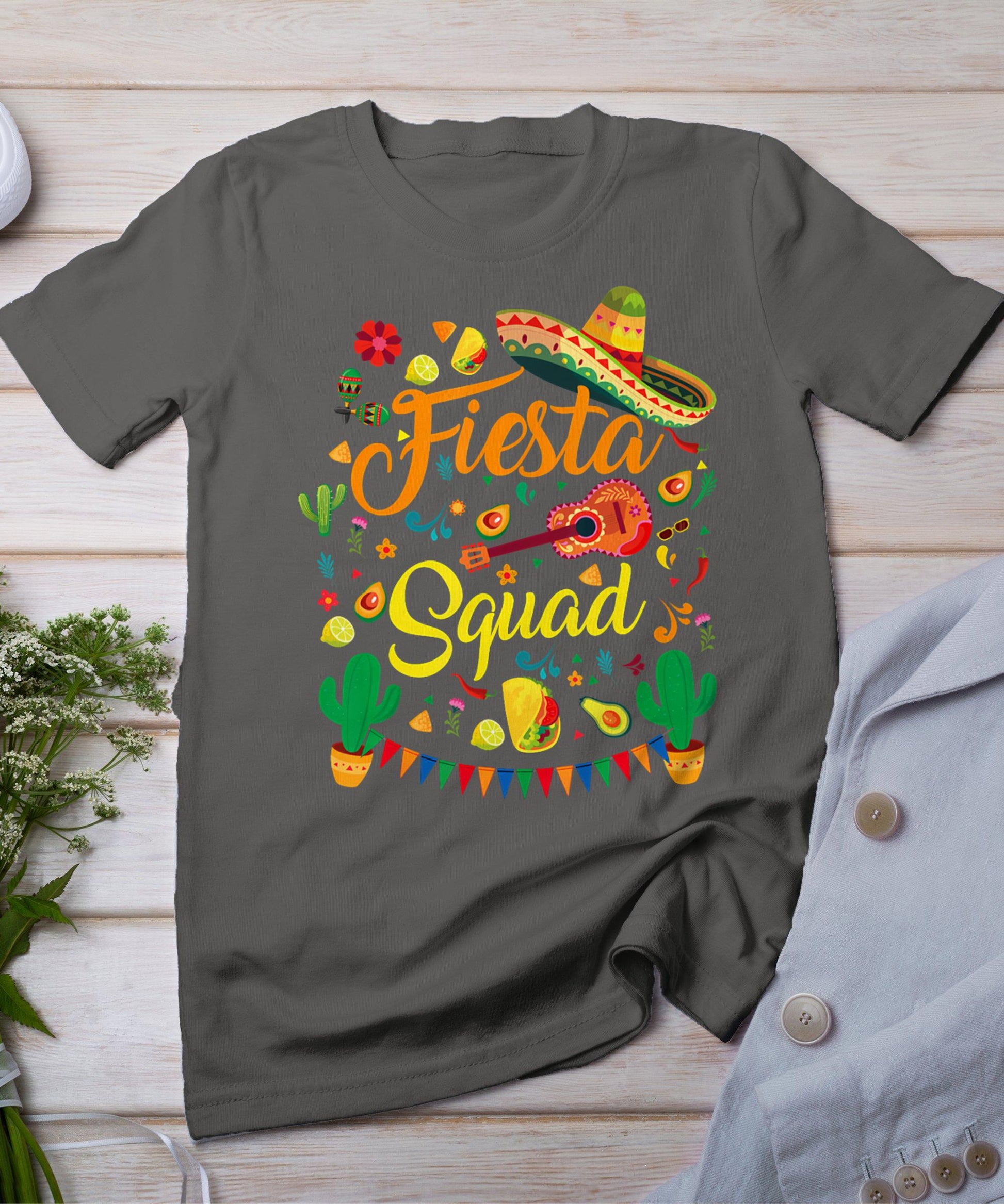 Cinco De Mayo Fiesta Squad Family Matching Men Women  Kids T-Shirt