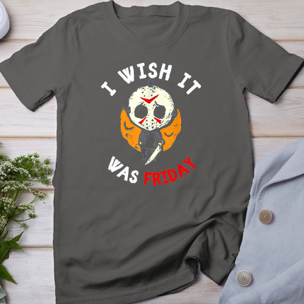 I Wish It Was Friday Funny Scary Halloween T-Shirt