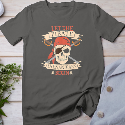 Let The Pirate Shenanigans Begin Halloween Skull Bandana Boy T-Shirt