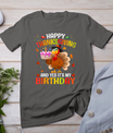 Happy Thanksgiving And Yes It's My Birthday Cute Turkey Kids T-Shirt