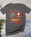 Happy Hallothanksmas Skeleton Pumpkin Turkey Santa Dancing T-Shirt