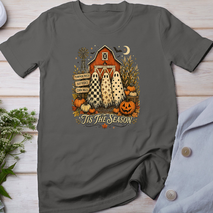 Tis The Season Trio Ghost Halloween Pumpkin Fall Autumn T-Shirt