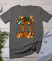 Leopard Pumpkin Fall Autumn Thanksgiving Lunch Lady Women T-Shirt