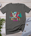 Dialysis Nurse Christmas Xmas Trees Lights Pajamas Pjs Women T-Shirt