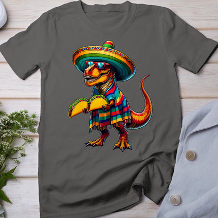 T-Rex Dinosaur Taco Lover Cinco De Mayo Sombrero Poncho T-Shirt