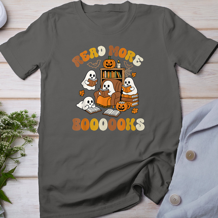 Read More Books Ghosts Reading Book Funny Teacher Halloween T-Shirt