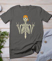 Rocker Skeleton Cap Skater Cool Halloween Punk Rock Men Boys T-Shirt