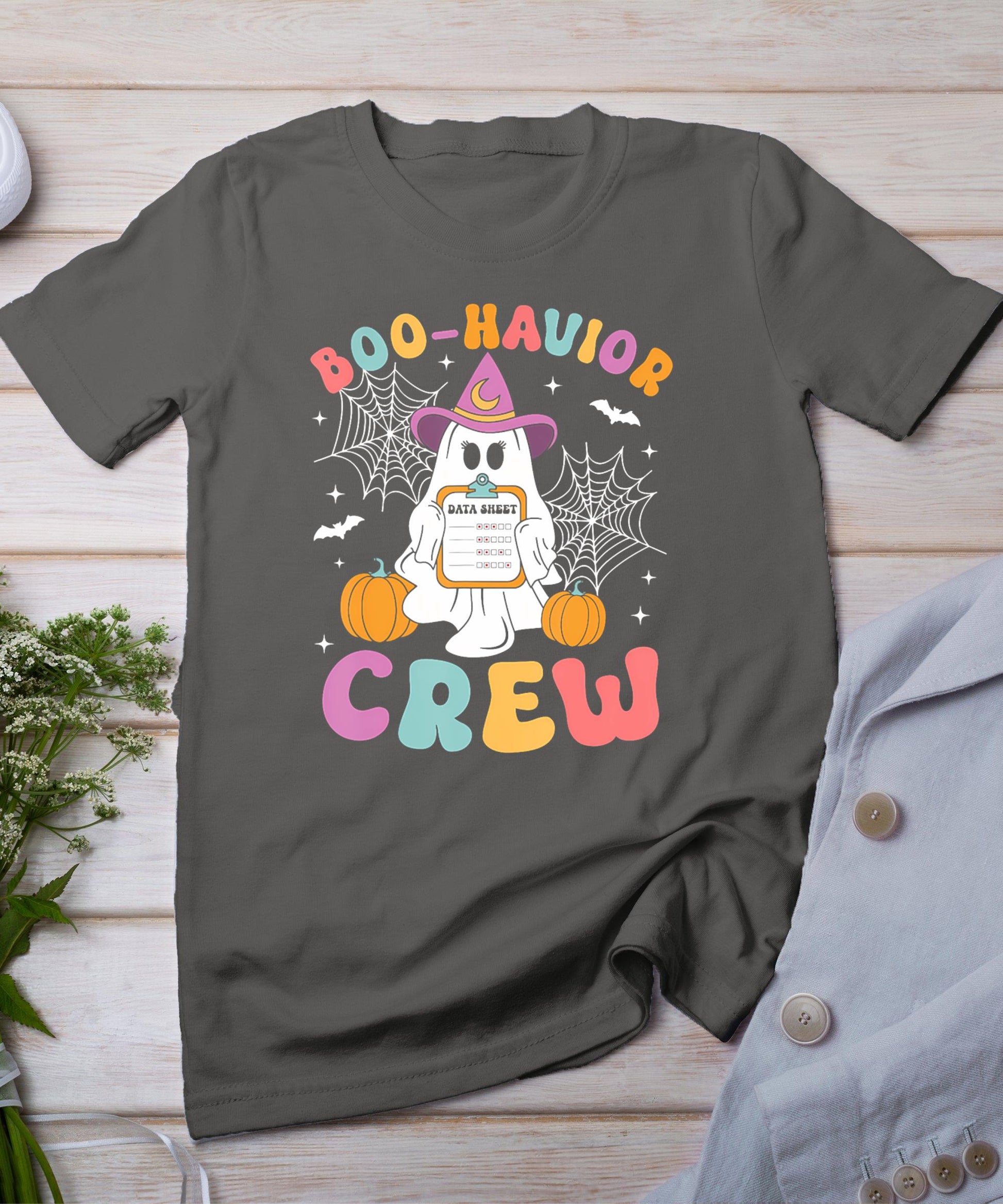 Retro Boo-Havior Crew Behavior Analyst Halloween Aba Rbt T-Shirt