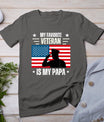 Veterans Day Military My Favorite Veteran Is My Papa Kids T-Shirt