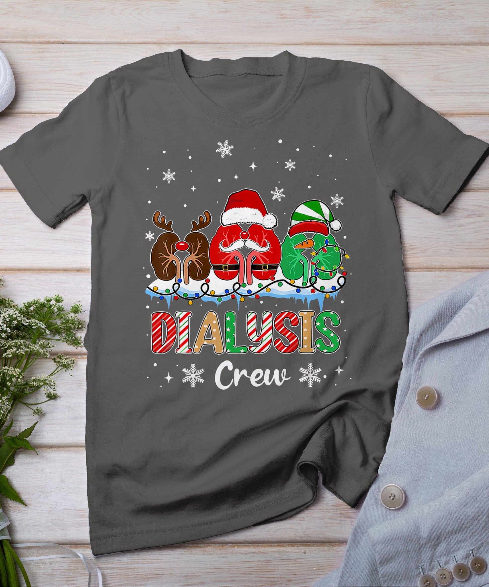 Dialysis Christmas Crew Dialysis Nurse Nephrology Technician T-Shirt