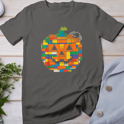 Halloween Pumpkin Blocks Bricks Costume Boys Kids Toddler T-Shirt