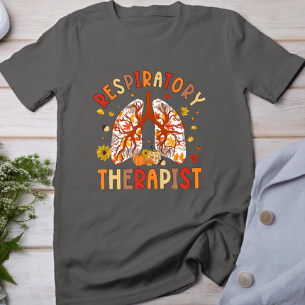 Respiratory Therapist Fall Lung Thanksgiving Pulmonologist T-Shirt