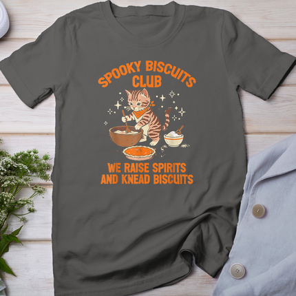 Halloween Cat Spooky Biscuits Club Costume Women Girls Kids T-Shirt