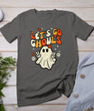 Halloween Lets Go Ghouls Ghost Retro Women Girl Kids T-Shirt