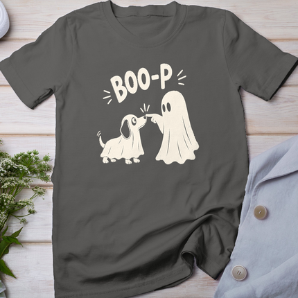 Boo Boo-p Dog Ghost Funny Halloween Dog Lovers Dog Mom T-Shirt