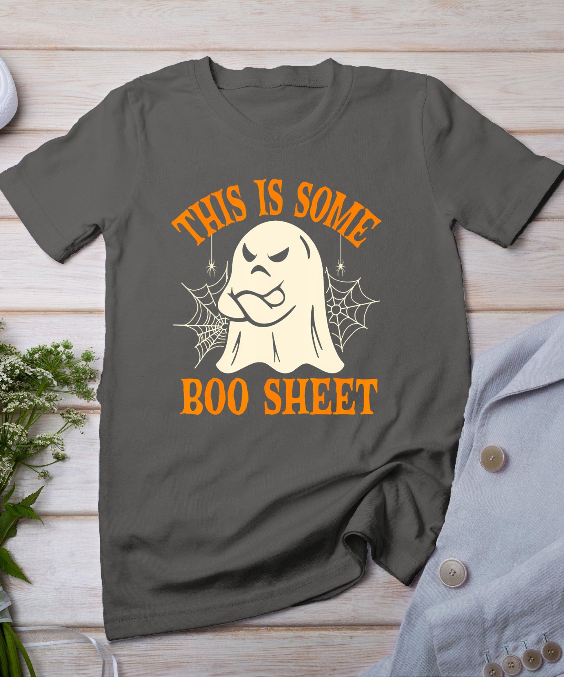 This Is Some Boo Sheet Ghost Retro Funny Halloween Costume T-Shirt