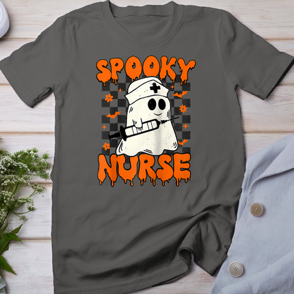 Groovy Spooky Nurse Retro Halloween Nurse Fall Scrub Funny Halloween T-Shirt