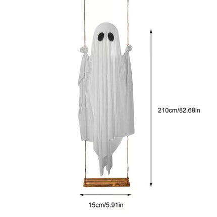 Hanging Swing Ghost Halloween Decoration Cute Outdoor Ghost Decor