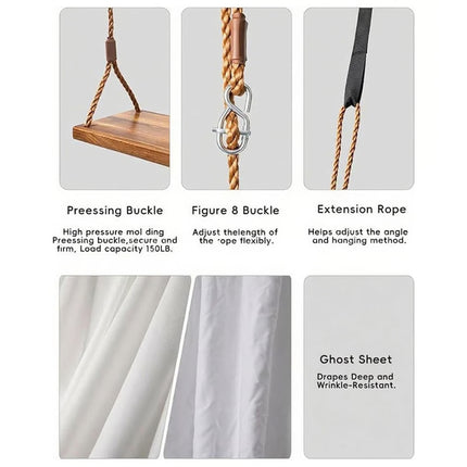 Hanging Swing Ghost Halloween Decoration Cute Outdoor Ghost Decor