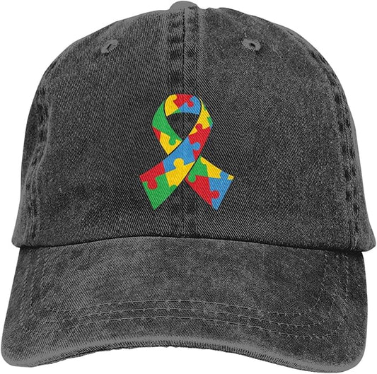 Heart Puzzle Dabbing Autism Baseball Cap Golf Dad Hat Adjustable Original Classic Low Profile Cotton Hat Men Women