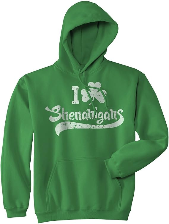 I Clover Shenanigans Hoodie Funny Irish Clover SweatShirt