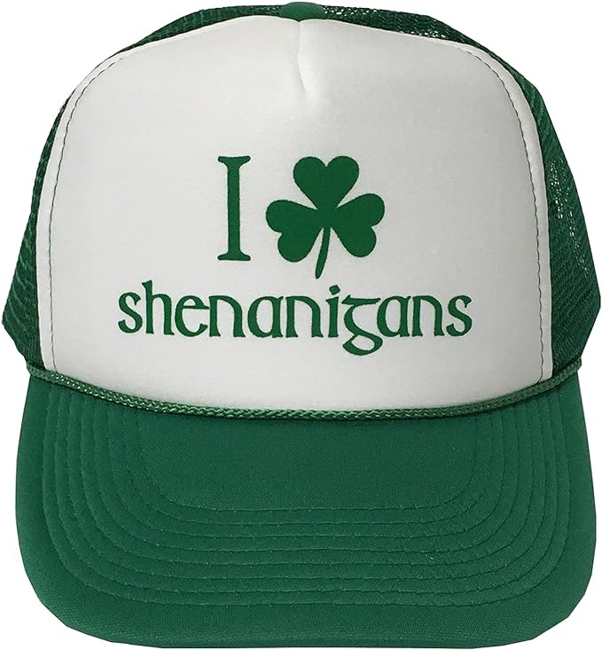 I Shamrock Shenanigans Unisex Hat Cap St Patrick's Day Adjustable