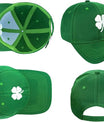 Ireland Irish 4 Leaf Clover St. Patrick's Day Hat for Men Women Embroidery Shamrock Baseball Cap Hat