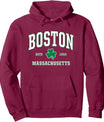 Irish Boston Sweatshirt. St. Patricks Day Hoodie USA Pullover Hoodie