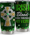 Irish Tumbler 20oz Celtic Cross Stainless Steel Tumbler with Lid Gift for Women Birthday Christmas