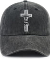 Jesus Cross Hat for Men Women, Funny Adjustable Cotton Embroidered Christian Religious Faith Baseball Cap