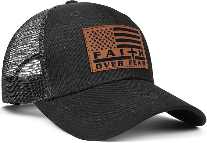 Jesus Hat Christian Gifts for Men American Flag Hats Faith Over Fear Hat Fathers Day Christmas Birthday Gifts for Friend