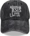 Jesus Saved My Life Unisex Adult Adjustable Denim Dad Hat