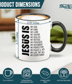 Jesus is My Everything Ceramic Coffee Mug Cup, Religious Gift 11 oz Black Handle