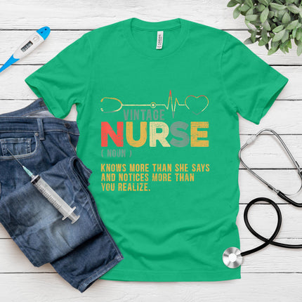 Vintage Nurse Definition Hospital Medical Registered Nursing T-Shirt