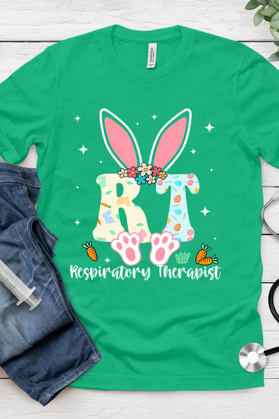 Respiratory Therapist Easter Day Bunny Rt Nurse T-Shirt