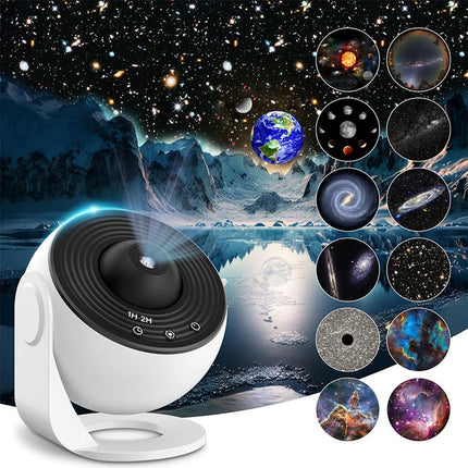 Magic Galaxy Projector Night Light, 360° Rotating Starry Sky for Bedroom Ambiance, Kids Sleep Aid, and Romantic