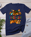 Leopard Pumpkin Fall Autumn Thanksgiving Lunch Lady Women T-Shirt