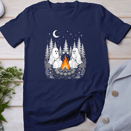 Ghost Camping Halloween Spooky Season Camper Men Women Kids T-Shirt