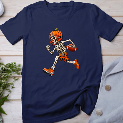 Funny Skeleton Football Halloween Costume for Men Boys Kids T-Shirt