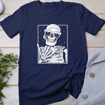 Skeleton Rock Hand Halloween Costume Cool Rock Music Rocker T-Shirt