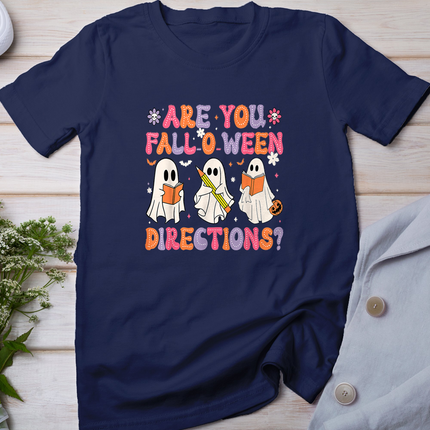 Fall O Ween Directions Funny Halloween Teacher T-Shirt