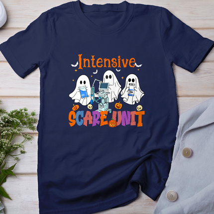 Halloween Intensive Care Scare Unit Ghost Nurse Icu Nursing T-Shirt