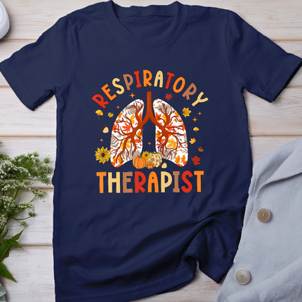 Respiratory Therapist Fall Lung Thanksgiving Pulmonologist T-Shirt