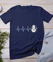 Heartbeat Nurse Snowman Nurse Christmas T-Shirt