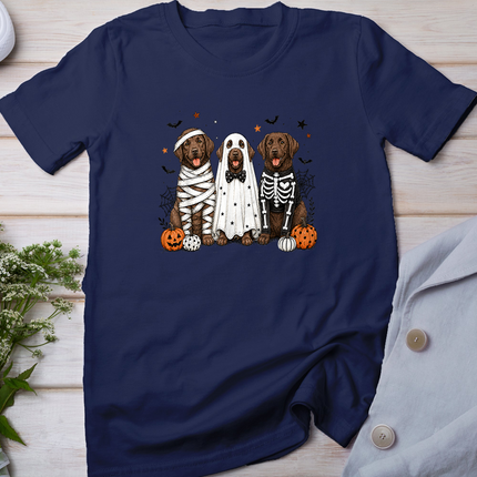 Chocolate Labrador in Ghost Cute Lab Ghost Dog Halloween T-Shirt