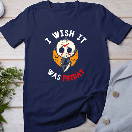 I Wish It Was Friday Funny Scary Halloween T-Shirt