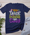 Will Trade Students For Candy Teacher Cute Halloween Costume T-Shirt